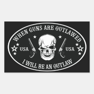 2nd Amendment Throw Pillow Rectangular Sticker