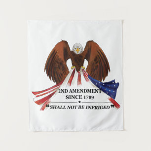 2nd Amendment Throw Pillow Tapestry