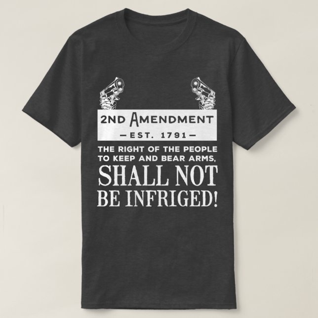 2nd amendment white T-Shirt (Design Front)