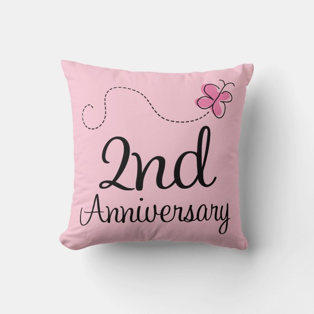 2nd Aniversary Celebration Gift (butterfly) Cushion (Front)