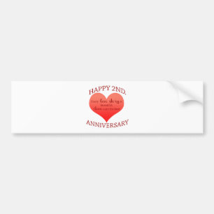2nd. Anniversary Bumper Sticker