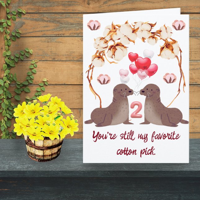 2nd Anniversary Card for Husband – Funny Cotton (Creator Uploaded)
