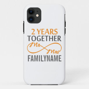 2nd Anniversary Mr. & Mrs Infinity Personalised iPhone 11 Case