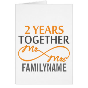 2nd Anniversary Mr. & Mrs Infinity Personalized