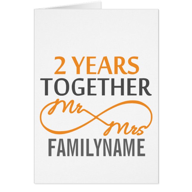 2nd Anniversary Mr. & Mrs Infinity Personalized (Front)