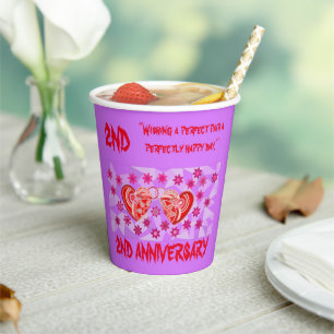 2ND ANNIVERSARY PAPER CUP