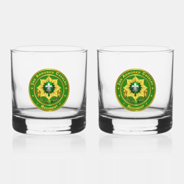  2nd Armoured Cavalry Regiment ACR Whiskey Glass (Front)