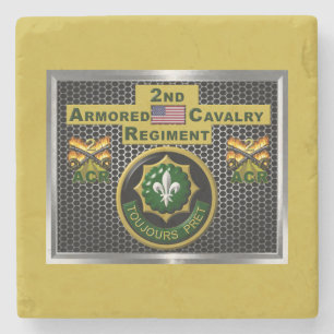 2nd Armoured Cavalry Regiment “Always Ready” Stone Coaster