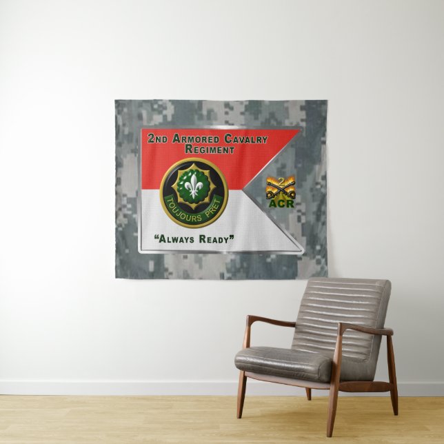 2nd Armoured Cavalry Regiment “Always Ready” Tapestry (In Situ (Horizontal))
