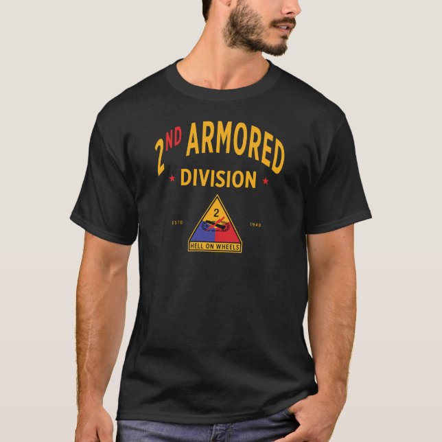 2nd Armoured Division - "Hell on Wheels" T-Shirt (Front)
