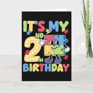 2nd Autism Birthday Party 2 Years Old Autistic Gir Card