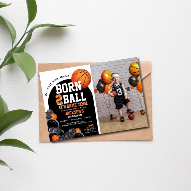 2nd Basketball Birthday Invitation Template (Creator Uploaded)