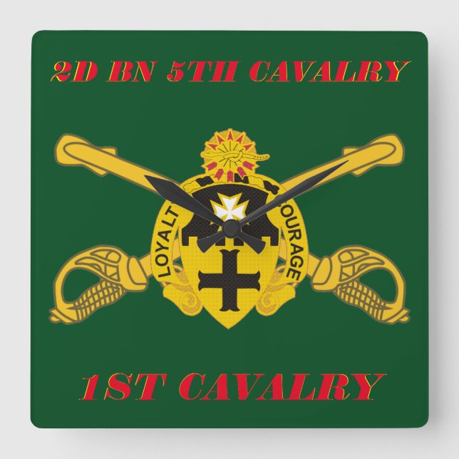 2ND BATTALION 5TH CAVALRY 1ST CAVALRY CLOCK (Front)