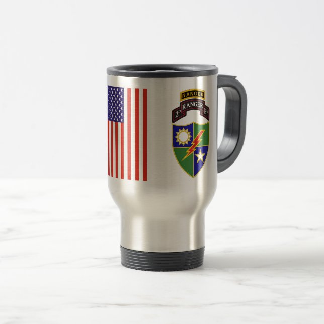 2nd Battalion - 75th Ranger w/Tab Travel Mug (Front Right)