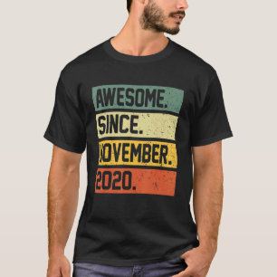 2nd Birthday 2 Year Old Awesome Since November 20 T-Shirt