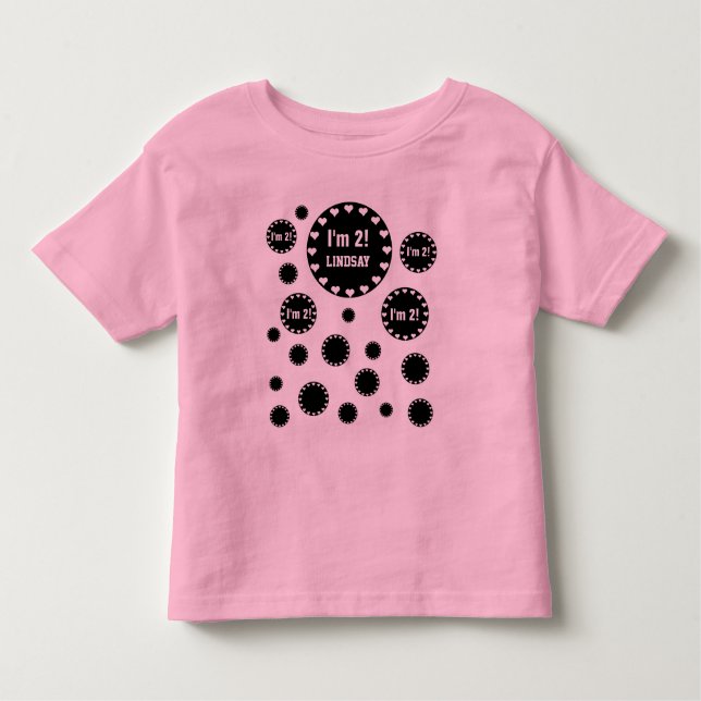 2nd Birthday 2 Year Old Fun Bubbles V06C Toddler T-Shirt (Front)