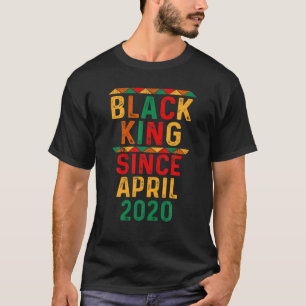 2Nd Birthday 2 Years Black King Since April 2020 T-Shirt