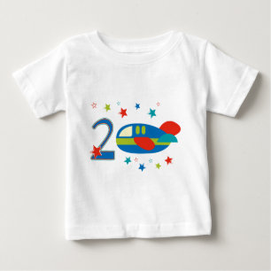 2nd Birthday Aeroplane Baby T-Shirt