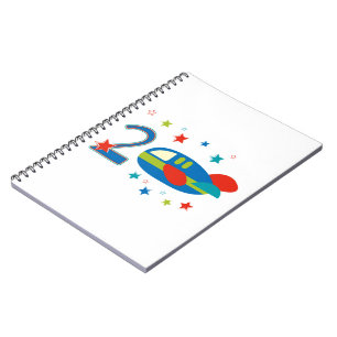 2nd Birthday Aeroplane Spiral Notebook