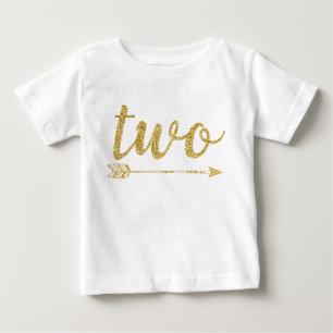 2nd Birthday Baby Glitter-Print T-Shirt