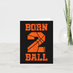 2nd Birthday Basketball Jersey Tee Two 2 Year Old  Card