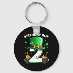 2nd Birthday Boy 2 Years Old St Patricks Day Boys Key Ring