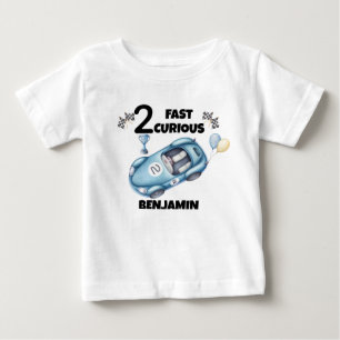 2nd Birthday Boy Personalised T-Shirt Race Car