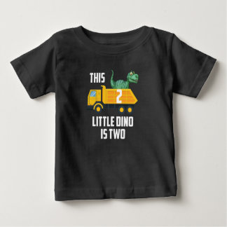 2nd birthday boy Toddler Construction Truck gift Baby T-Shirt