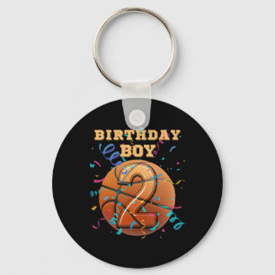 2nd Birthday Boy Two 2 Years Old Sketll Players Te Key Ring