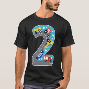 2nd Birthday Car Carpet 2 Year Old Boy Car T-Shirt