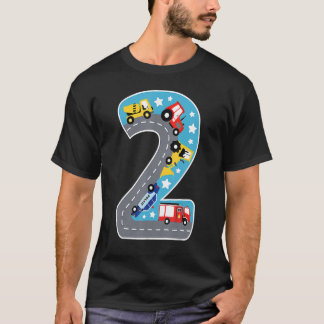 2nd Birthday Car Carpet 2 Year Old Boy Car T-Shirt