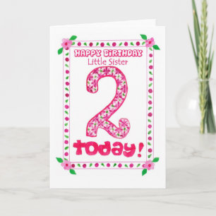 2nd Birthday Card for a Little Sister
