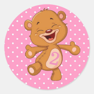 2nd Birthday Classic Round Sticker