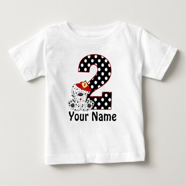 2nd Birthday Dalmatian Personalised T Shirt (Front)