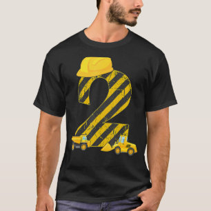 2nd Birthday Digger I 2 Years Builder Excavator T-Shirt
