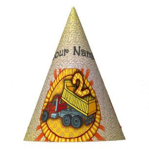 2nd Birthday Dump Truck  party hat