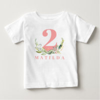 2nd birthday foliage + floral age number