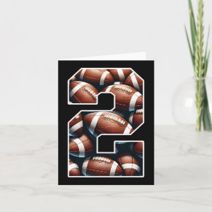 2nd Birthday Football Boy Shirt 2 Year Old Field P Card