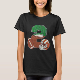 2nd Birthday Football Theme 2 Year Old Boy Party  T-Shirt