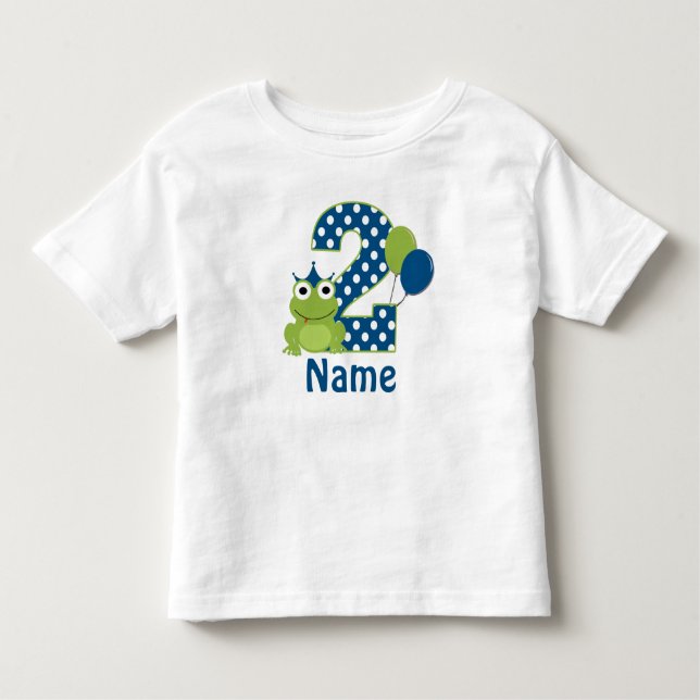 2nd Birthday Frog Personalised Shirt (Front)