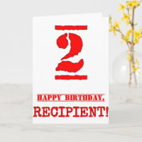 2nd Birthday: Fun, Red Rubber Stamp Inspired Look