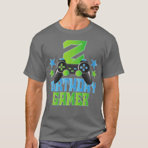 2nd Birthday Gamer Boy 2 Years Old Video Game Love T-Shirt