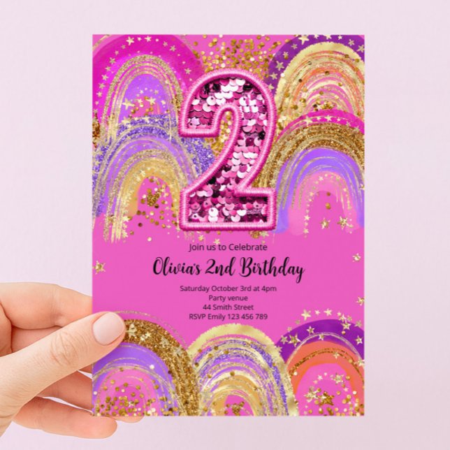 2nd Birthday Girls Invitation (Creator Uploaded)