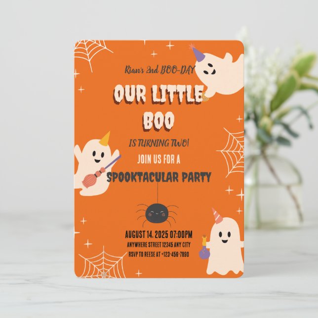 2nd Birthday Halloween Invitation (Standing Front)