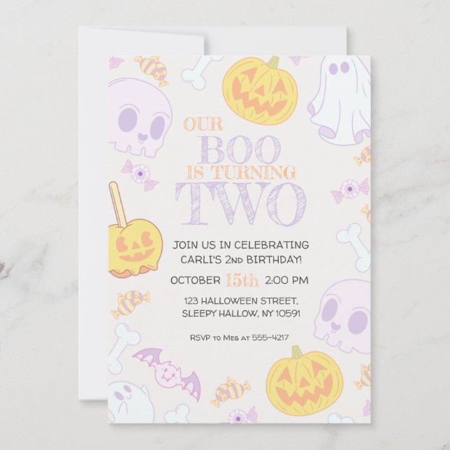 2nd Birthday Halloween Party Invitation (Front)