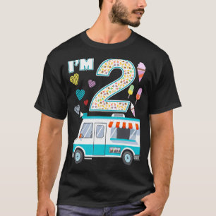 2nd Birthday Ice Cream Truck Crew I'm 2 Party Ice  T-Shirt