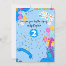 2nd Birthday Invitation – Cute & Customisable Part
