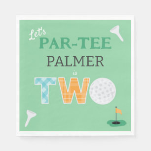 2nd Birthday Let's Par-tee Golf Napkin