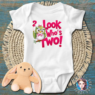 2nd Birthday Look Whos Two Baby Bodysuit