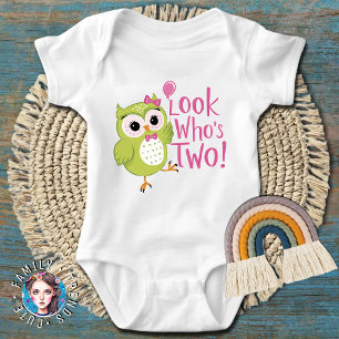 2nd Birthday Look Whos Two Baby Bodysuit